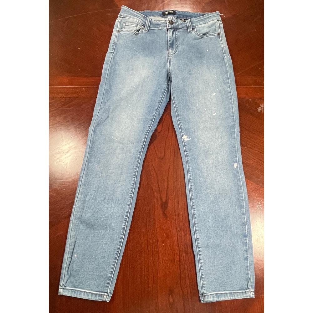 Buffalo David Bitton Aubrey Ankle Jeans Womens 8/29 Light Wash Paint Spots Fair